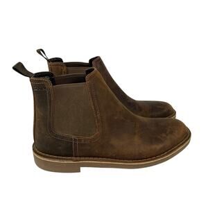 Clarks Brown Distressed Leather Men's Chelsea Boots Size 9.5